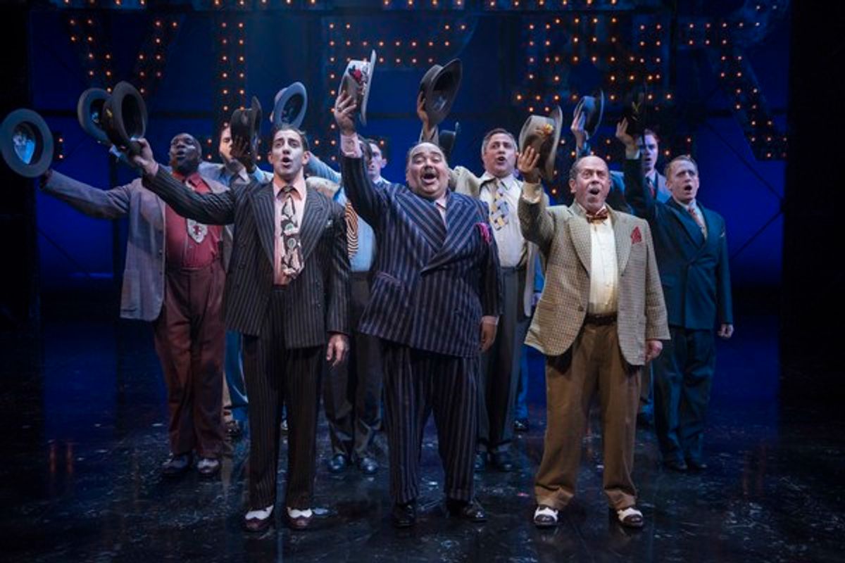 (front row) Adrian Aguilar, Richard R. Henry, Michael J. Farina and cast at 