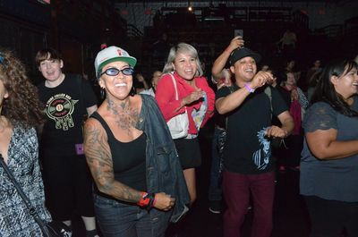 Laura Ortman and others dancing to A Tribe Called Red Photo