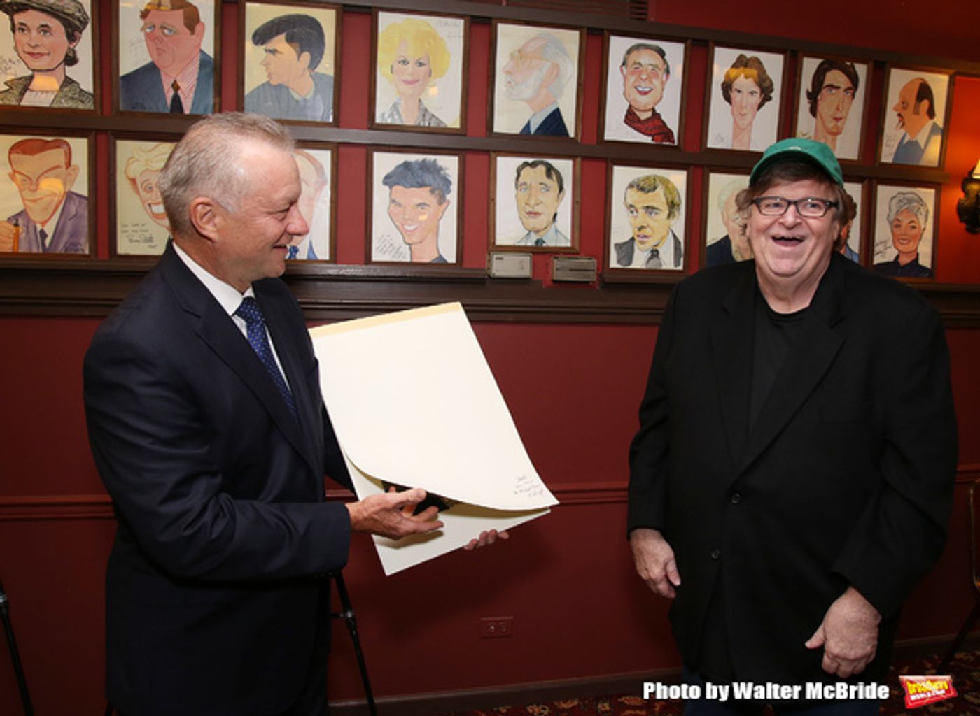 Photo Coverage: Michael Moore & Michael Mayer Unveil New Portraits for the Fabled Walls of Sardi's!  Image