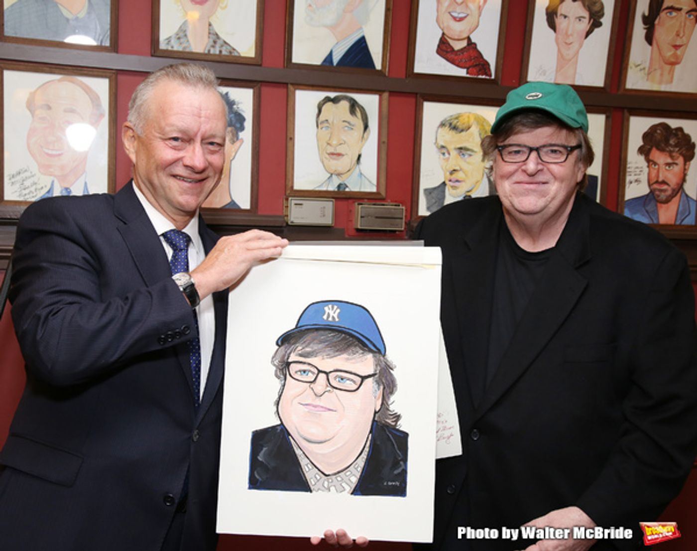 Photo Coverage: Michael Moore & Michael Mayer Unveil New Portraits for the Fabled Walls of Sardi's!  Image