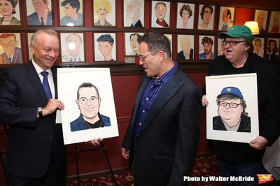 Max Klimavicius, Michael Mayer and Michael Moore  Photo