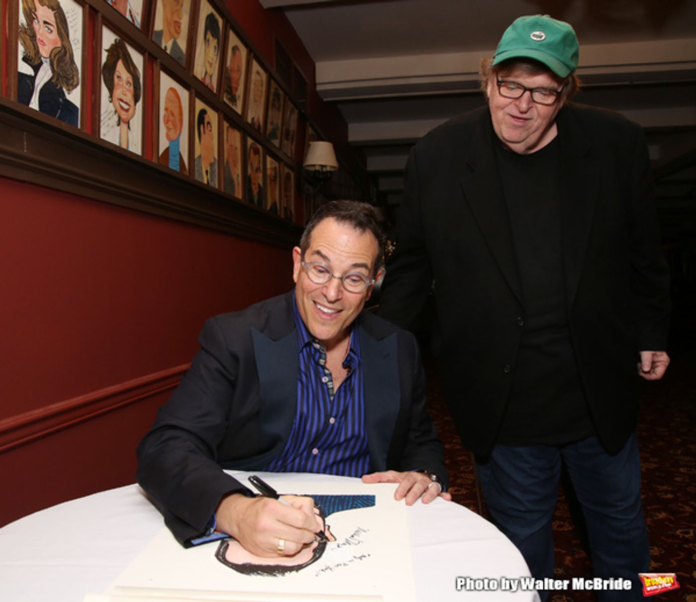 Photo Coverage: Michael Moore & Michael Mayer Unveil New Portraits for the Fabled Walls of Sardi's!  Image
