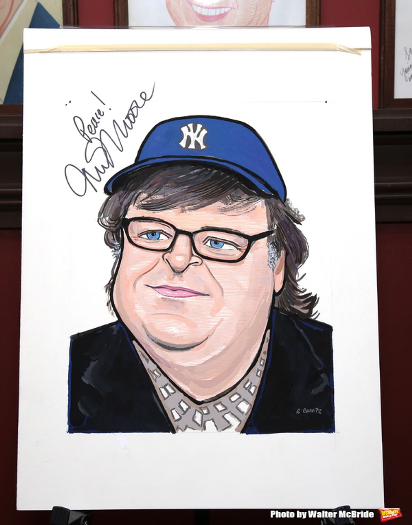 Photo Coverage: Michael Moore & Michael Mayer Unveil New Portraits for the Fabled Walls of Sardi's!  Image