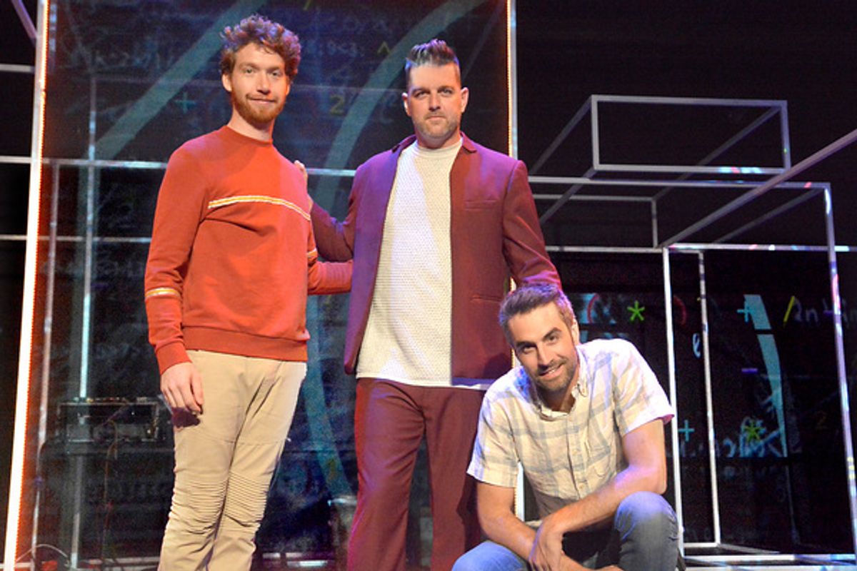 Adam Smith and Thomas Piper with Peter Richards at 