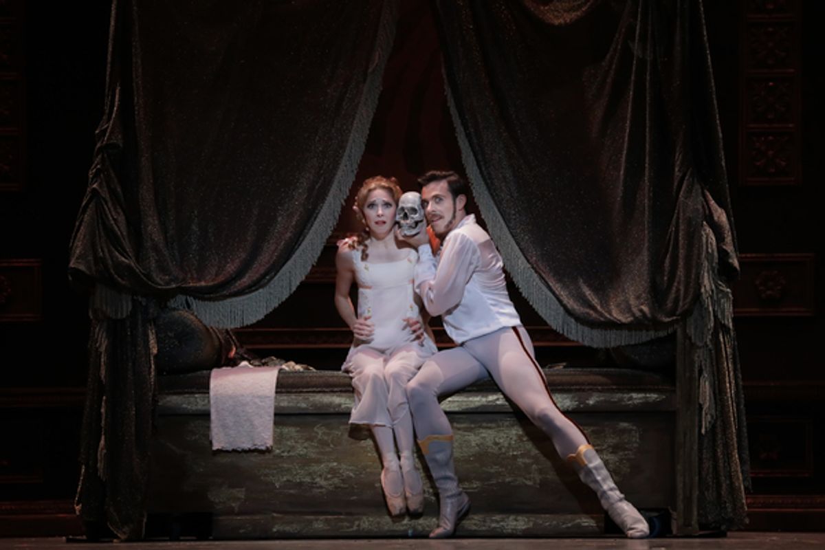 Ballet: Mayerling
Choreographer: Sir Kenneth MacMillan
Dancer(s): Connor Walsh as Prine Rudolf and Melody Mennite as Pricess Stephanie
Photo: Amitava Sarkar
Year: 2017 at 