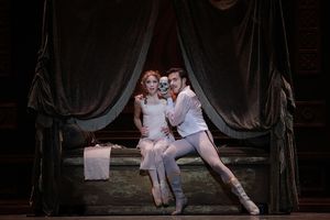 Ballet: Mayerling
Choreographer: Sir Kenneth MacMillan
Dancer(s): Connor Walsh as Prine Rudolf and Melody Mennite as Pricess Stephanie
Photo: Amitava Sarkar
Year: 2017 @ BroadwayWorld Ballet: Mayerling
Choreographer: Sir Kenneth MacMillan
Dancer(s): Connor Walsh as Pri Photo