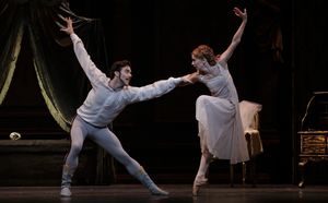 Ballet: Mayerling
Choreographer: Sir Kenneth MacMillan
Dancer(s): Connor Walsh as Prine Rudolf and Melody Mennite as Pricess Stephanie
Photo: Amitava Sarkar
Year: 2017 @ BroadwayWorld Ballet: Mayerling
Choreographer: Sir Kenneth MacMillan
Dancer(s): Connor Walsh as Pri Photo
