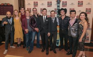 Paramount Theatre’s cast and crew celebrate the opening of Million Dollar Quartet. From left: Jake Saleh (u/s Brother Jay), Jessie Pinnick (Marion Kiesker), Zachary Stevenson (u/s Carl Perkins), Michael Kurowski (u/s Jerry Lee Lewis), associate music di @ BroadwayWorld Paramount Theatre’s cast and crew celebrate the opening of Million Dollar Quar Photo