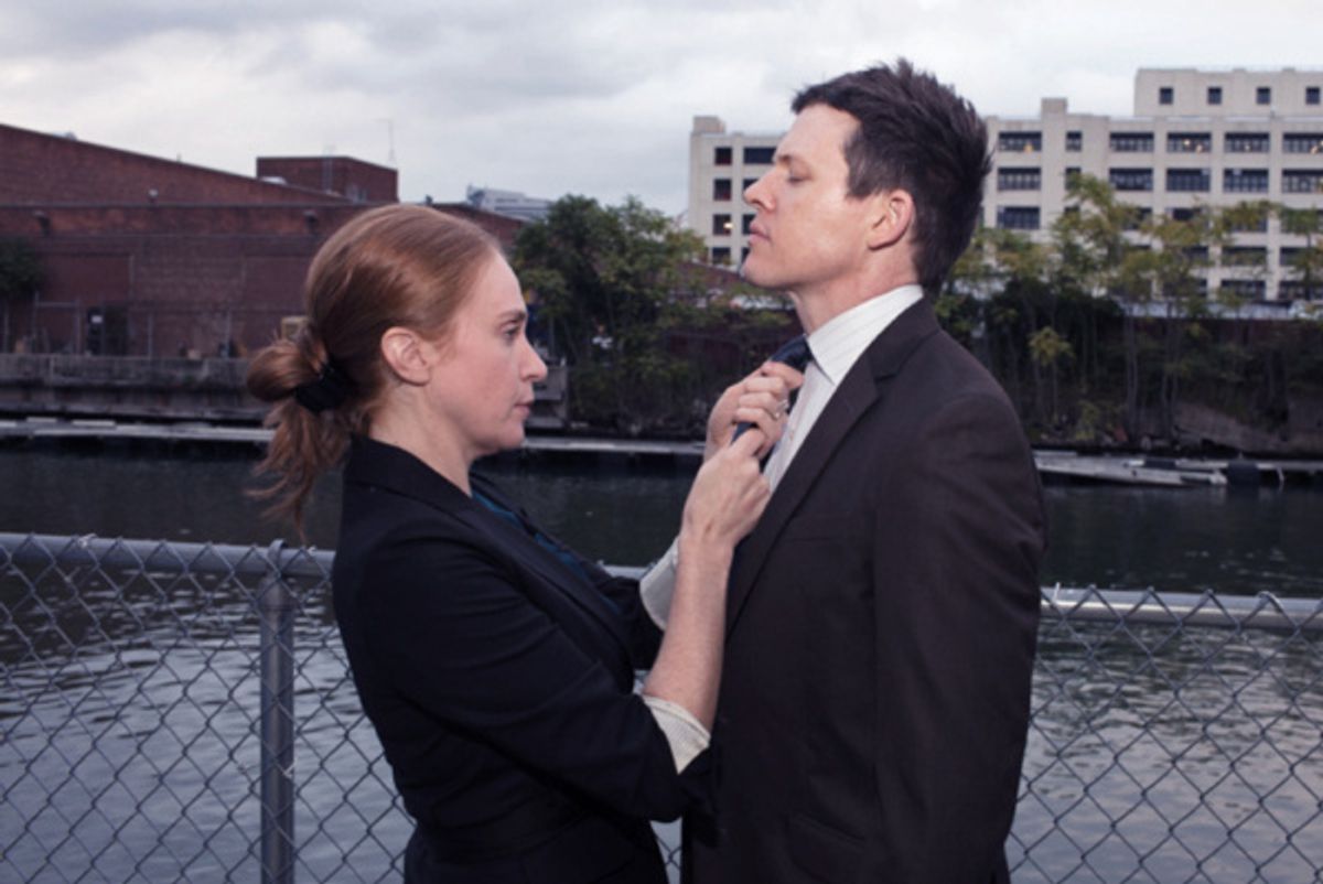 NYC Premiere of Kieron Barry's 
Tomorrow in the Battle
October 11-28 at Theater 511

Pictured: Ruth Sullivan & Patrick Hamilton
Photo credit: George McClintock at 