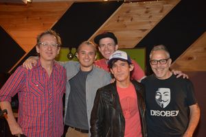 John Putnam (Guitar/Mandolin), Grant Braddock (Drums), Will Van Dyke (Musical Director), Sean Driscoll (Guitar), and Mike Visceglia (Bass) @ BroadwayWorld John Putnam (Guitar/Mandolin), Grant Braddock (Drums), Will Van Dyke (Musical Directo Photo