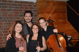 Hiroka Taguchi (Violin), Jonathan Weber (Violin), Denise Stillwell (Viola) and Alliso Photo