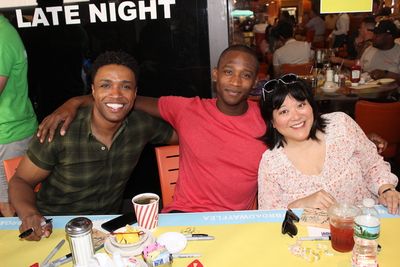 L. Steven Taylor, Jelani Remy and Ann Harada Photo