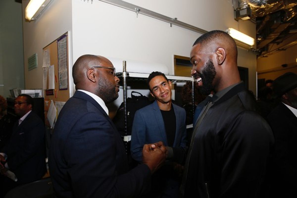 J. Bernard Calloway, Kyle Beltran and Tarell Alvin McCraney at 