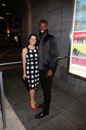 Actor Mia Barron and playwright Tarell Alvin McCraney Photo