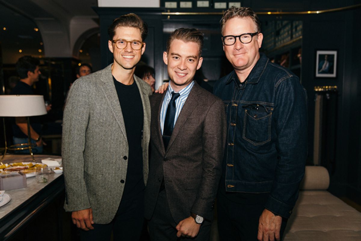 Aaron Tveit, Tony Marion and Todd Snyder at 