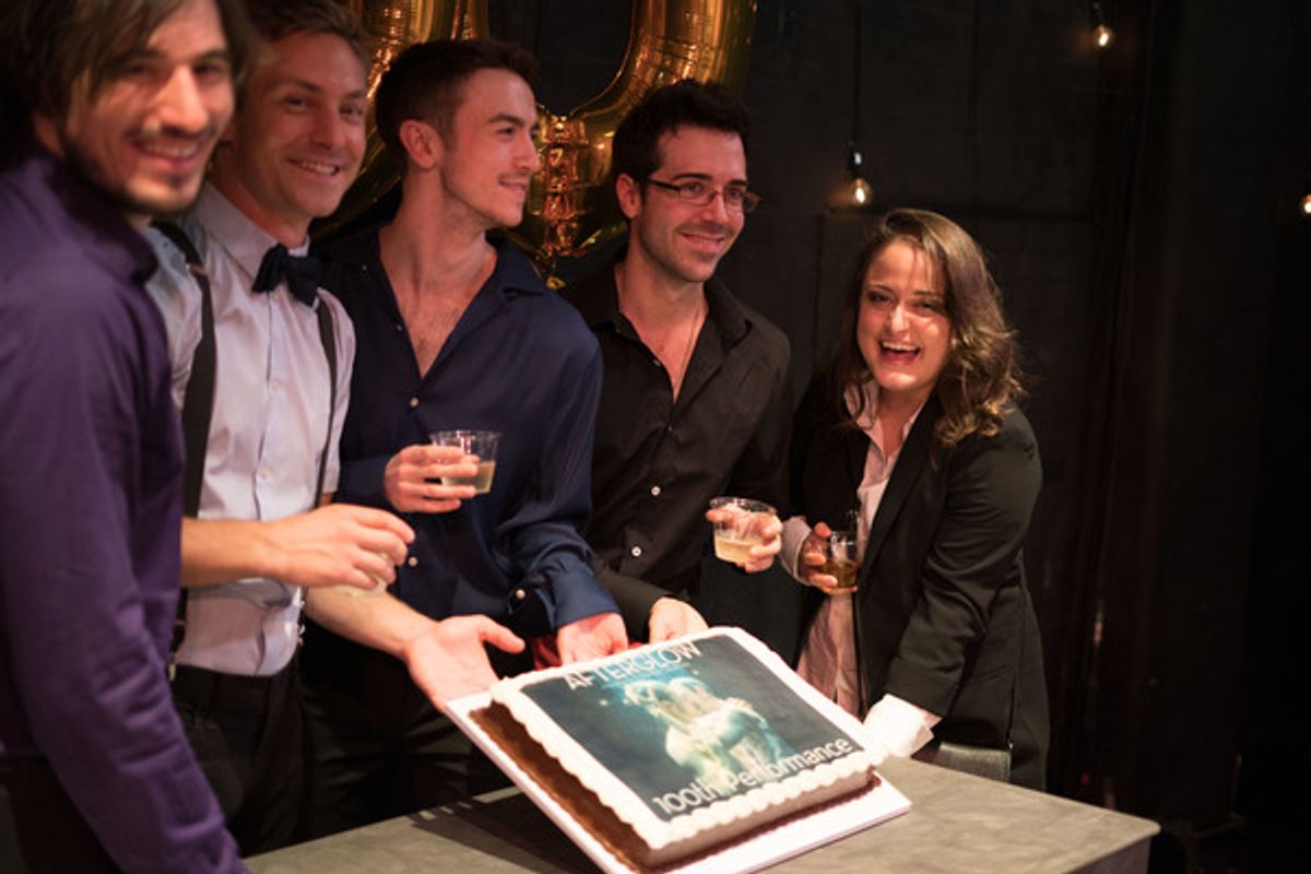 S. Asher Gelman with Brandon Haagenson, Patrick Reilly, Joe Chisholm and Nina Kauffman at 