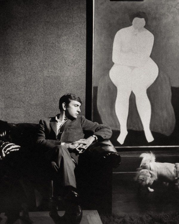 Portrait of Edward Albee in his Tribeca loft, featuring Milton Averyâ€™s Meditat Photo