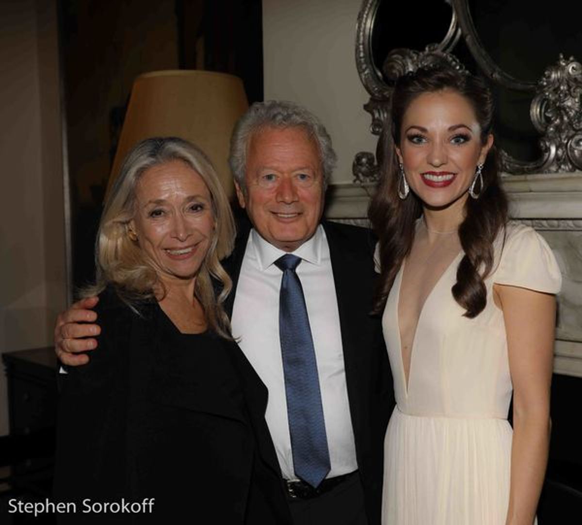Eda Sorokoff, Stephen Sorokoff, Laura Osnes at 