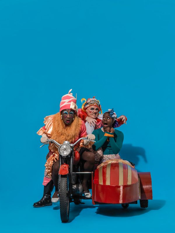 Aisha Jawando as Cinderella with Kat B and Tony Whittle as the Ugly Sisters Photo