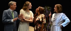 David Cantor as Chrysale, Lizzie Englemerth as Henriette, Nadia Denise Brown as Armande, and Sandy York as Philamente in the CSC production of The Learned Ladies, adapted by Freyda Thomas, Oct 6-22 2017 at the Lackland Performing Arts Center in Hackettst @ BroadwayWorld David Cantor as Chrysale, Lizzie Englemerth as Henriette, Nadia Denise Brown as Arman Photo