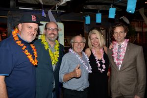 Mike O'Malley, Christopher Ashley, Jimmy Buffett, Kelly Devine (Choreographer) and Paul Alexander Nolan @ BroadwayWorld Mike O'Malley, Christopher Ashley, Jimmy Buffett, Kelly Devine (Choreographer) and Pa Photo