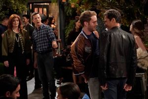 WILL & GRACE -- "Who's Your Daddy?" Episode 102 -- Pictured: (l-r) Debra Messing as Grace Adler, Sean Hayes as Jack McFarland, Ben Platt as Blake, Eric McCormack as Will Truman -- (Photo by: Chris Haston/NBC) @ BroadwayWorld WILL & GRACE -- "Who's Your Daddy?" Episode 102 -- Pictured: (l-r) Debra Messing as Photo
