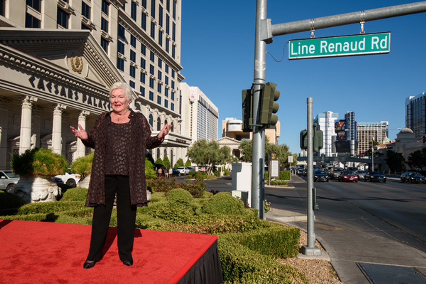 Photo Flash: Caesars Palace Las Vegas Honors French Singer & Actress Line Renaud with Street Sign Photo Flash: Caesars Palace Las Vegas Honors French Singer & Actress Line Renaud with Street Sign Image