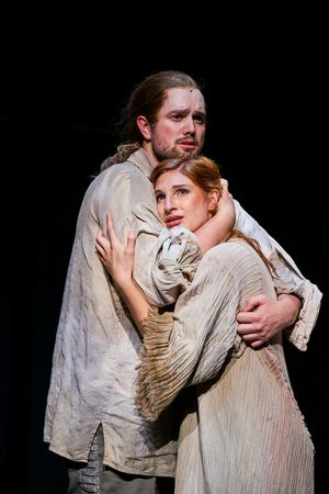 Esmeralda (Keri Rene Fuller*) and Phoebus (Jon Loya*) dream about 'Someday'. @ BroadwayWorld Esmeralda (Keri Rene Fuller*) and Phoebus (Jon Loya*) dream about 'Someday'. Photo