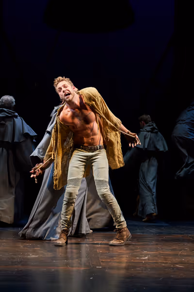 What makes a monster and what makes a man? Quasimodo (Corey Mach*) transforms as the  Photo