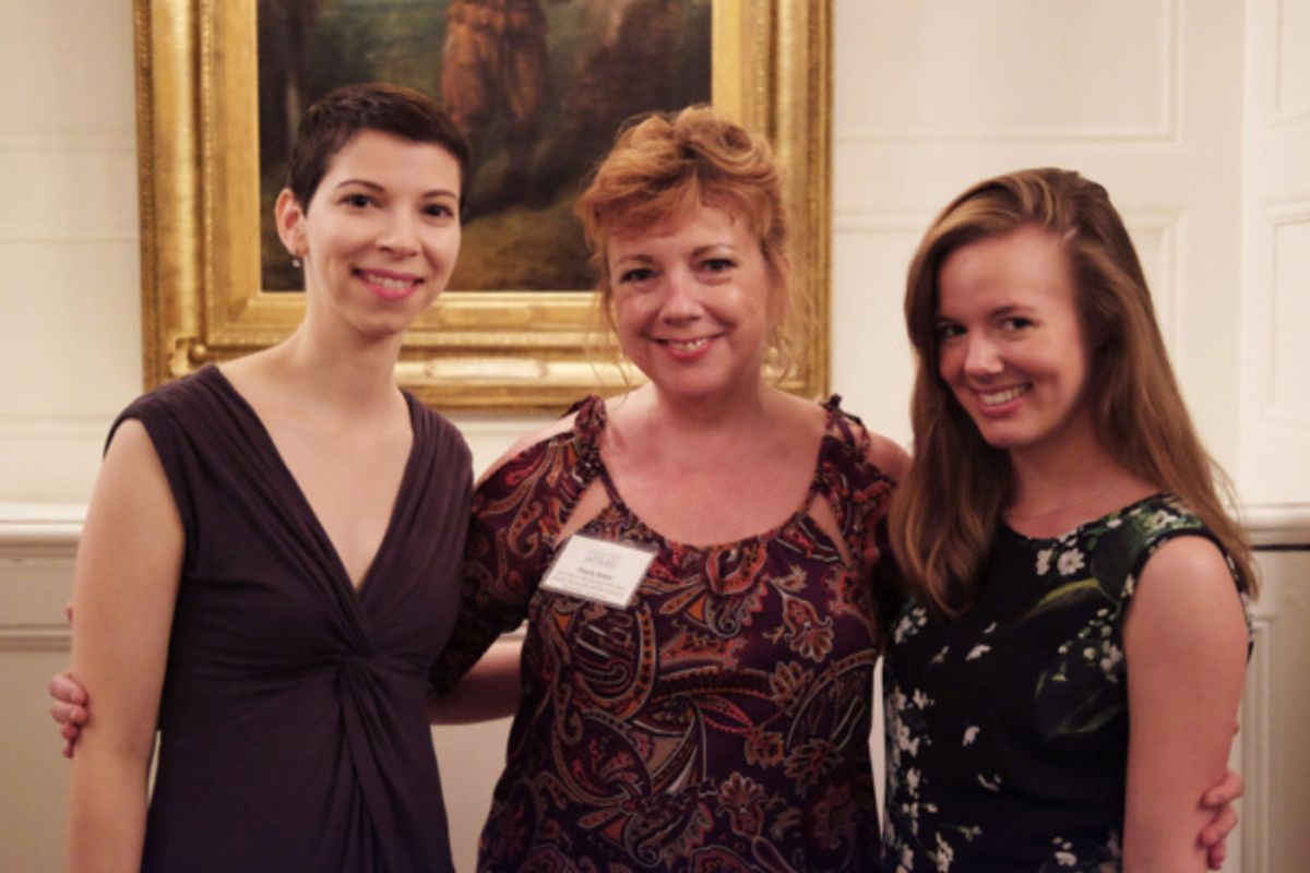 LPTW Mentoring Committee Chair Paula Ewin and new LPTW Apprentices mingle at the Season Launch.
 at 