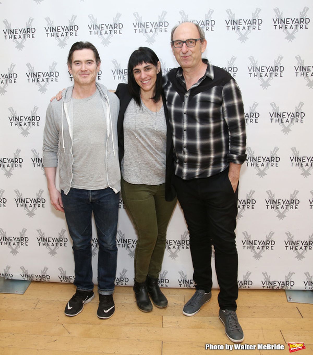Billy Crudup, Leigh Silverman and David Cale at 
