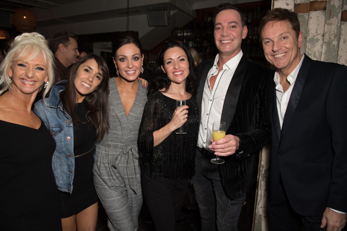 Debbie McGee, Janette Manrara, Amy Dowden, Kathryn Harrison, Craig Revel Horwood and Brian Conley at 