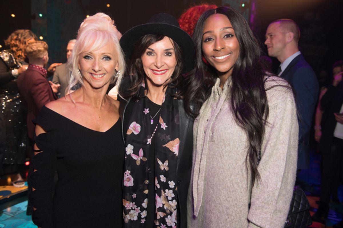 Debbie McGee, Shirley Ballas, and Alexandra Burke at 
