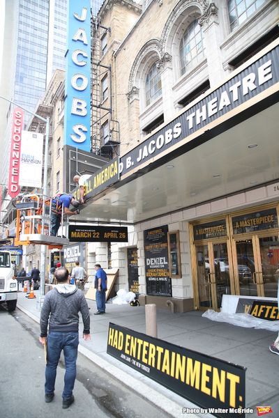 Theatre Marquee installation for Denzel Washington starring in  in 'Eugene O'Neill's  Photo