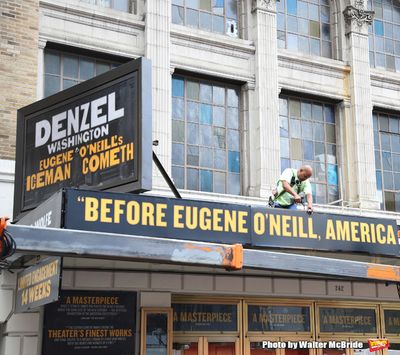Theatre Marquee installation for Denzel Washington starring in  in 'Eugene O'Neill's  Photo