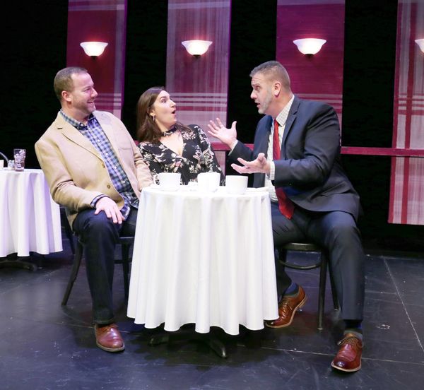 Liz (Lyndsy Darland) has to choose between two suitors, Pete (Gabe Thompson, left) an Photo