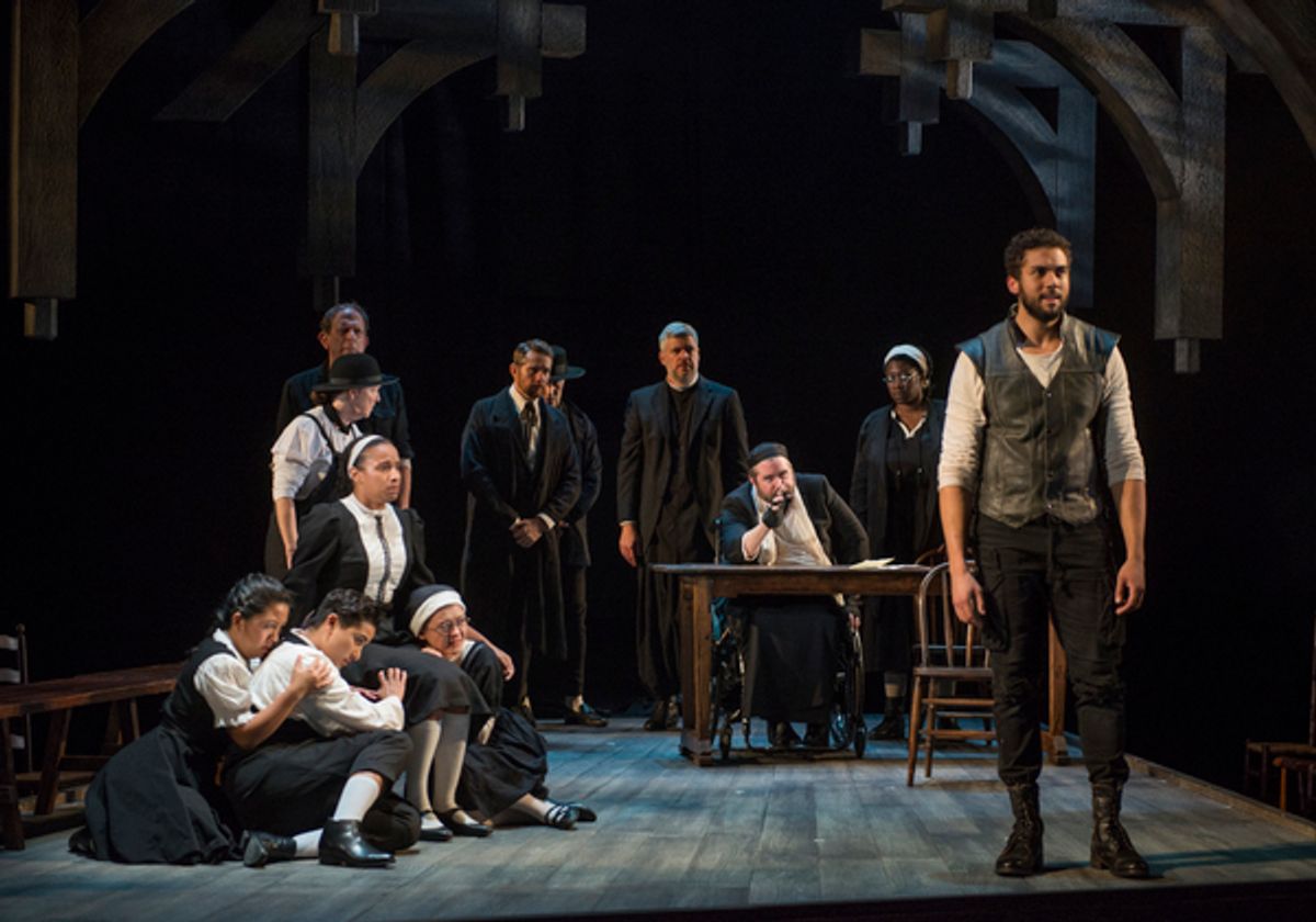 The cast of THE CRUCIBLE at Steppenwolf Theatre Company at 