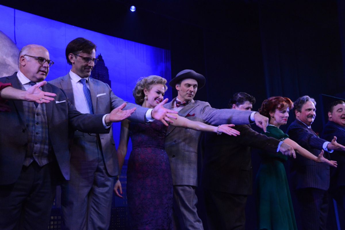 David Wohl, Lewis Cleale, Laura Bell Bundy, Michael Mastro, Michael McGrath, Leslie Kritzer and Lewis J. Stadlen at 