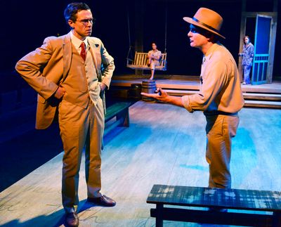 Foreground: Atticus Finch: Lewis D. Wheeler & Heck Tate: Thomas Rhett Kee; Background Photo