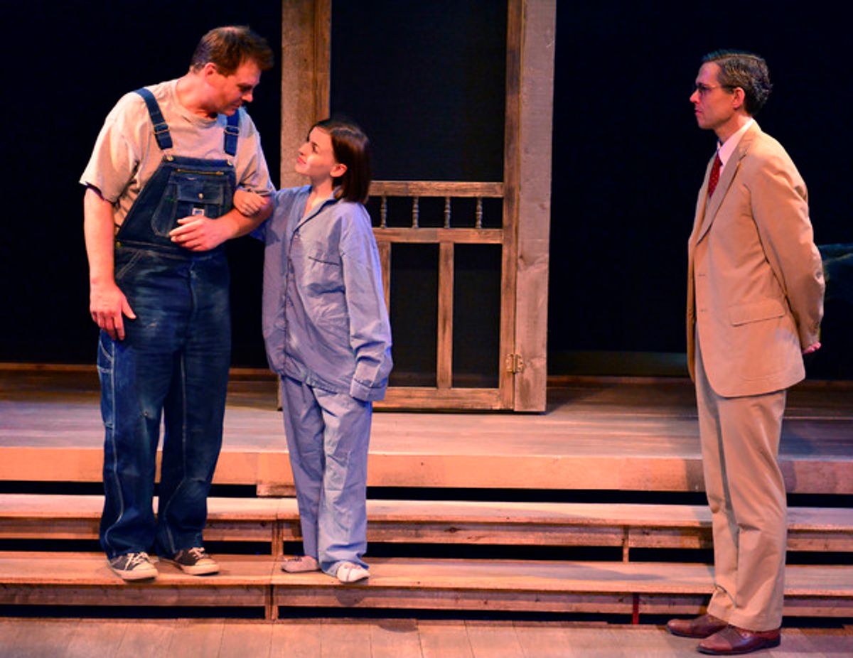 Boo Radley: Douglass Bowen-Flynn; Scout: Carly Williams & Atticus Finch: Lewis D. Wheeler at 