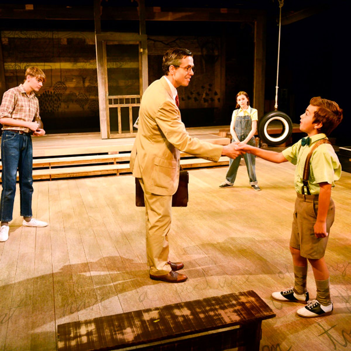 Jem: Nathaniel Oaks, Atticus Finch: Lewis D. Wheeler, Scout: Carly Williams & Dill: Gabriel Magee at 