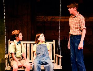 Dill: Gabriel Magee, Scout: Carly Williams & Jem: Nathaniel Oaks Photo