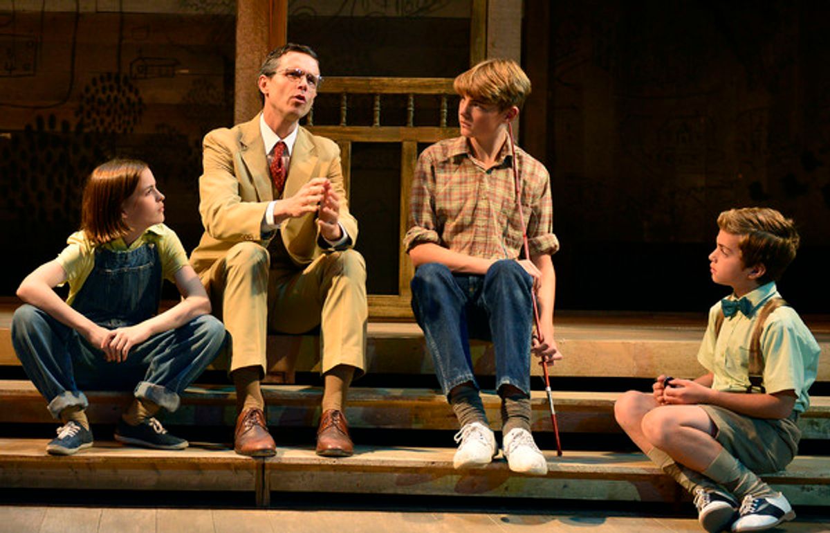 Scout: Carly Williams, Atticus Finch: Lewis D. Wheeler, Jem: Nathaniel Oaks & Dill: Gabriel Magee at 