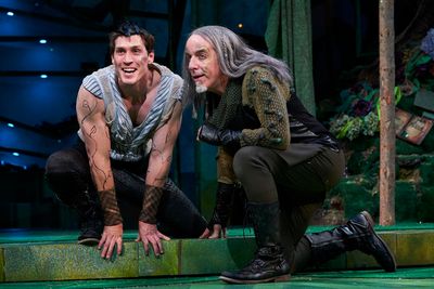 Oberon (actor, Nick Steen*) and Puck, or Robin Goodfellow,(actor, M.A. Taylor*) schem Photo