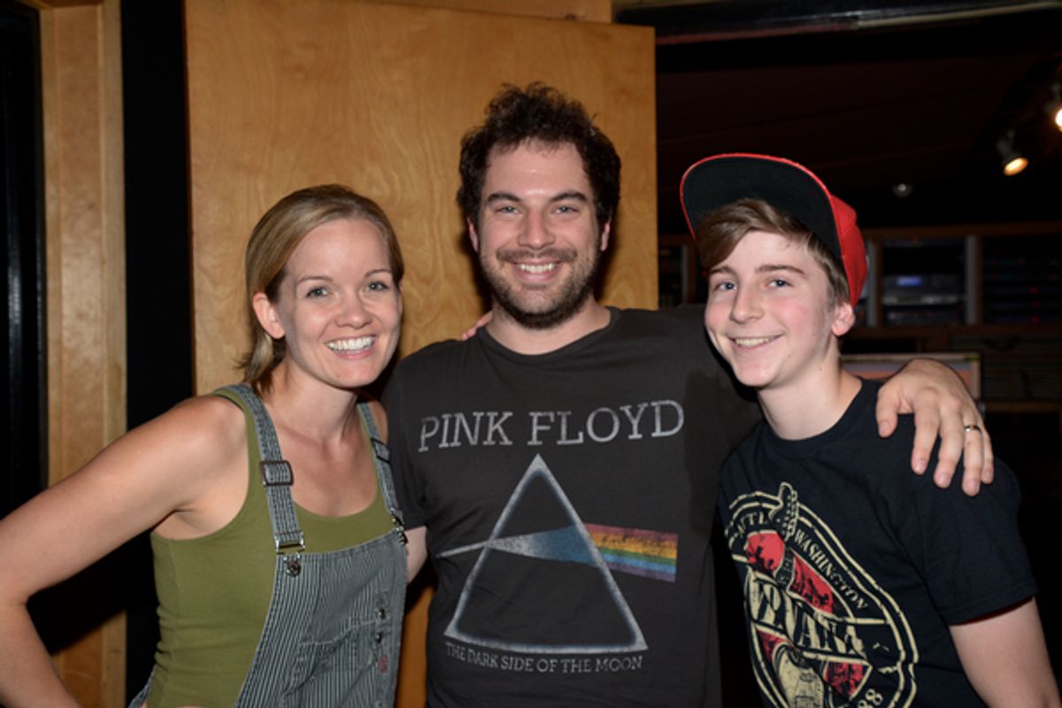 Becky Gulsvig, Justin Collette and Jersey Sullivan at 