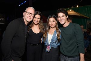 Ryan Murphy, Lea Michele, Jenna Ushkowitz and Darren Criss @ BroadwayWorld Ryan Murphy, Lea Michele, Jenna Ushkowitz and Darren Criss Photo
