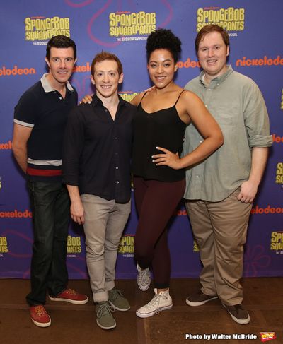 Gavin Lee, Ethan Slater, Lilli Cooper and Danny Skinner  Photo