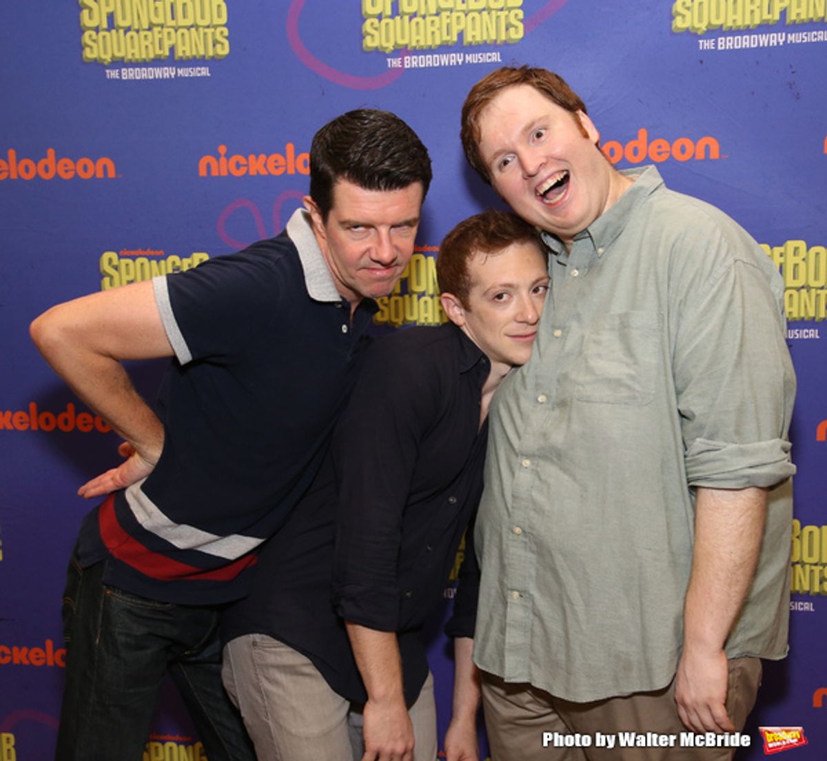 Gavin Lee, Ethan Slater and Danny Skinner  at 