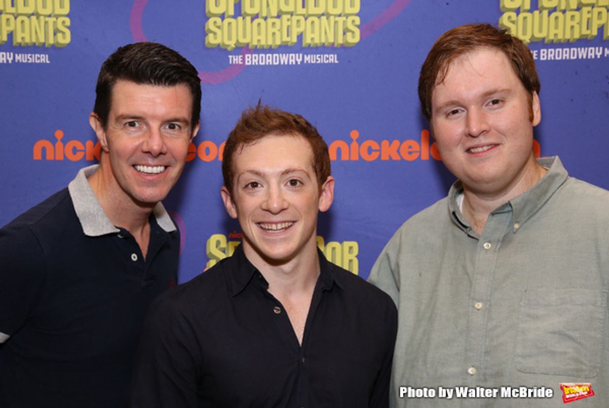 Gavin Lee, Ethan Slater and Danny Skinner  at 