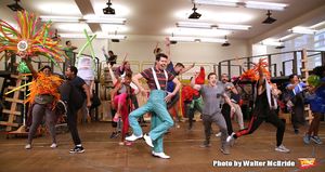 Gavin Lee and Ethan Slater with cast @ BroadwayWorld Gavin Lee and Ethan Slater with cast Photo